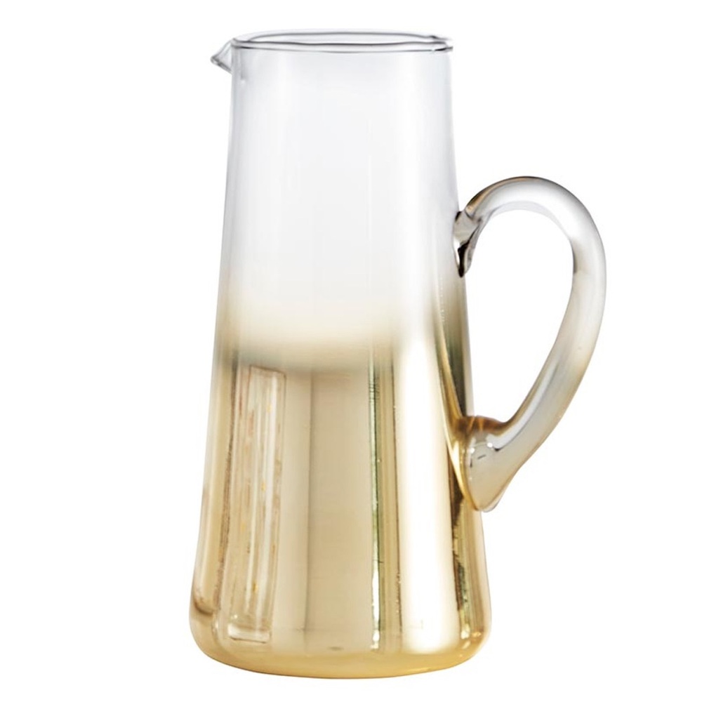 Santa Barbara Design stunning glass pitcher w/gold finish-49 oz-NWT-2 available